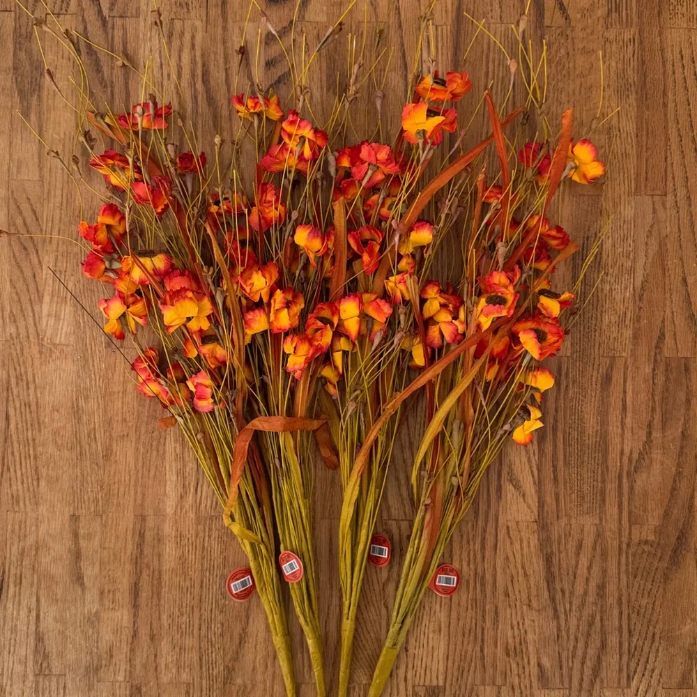 Hobby Lobby Faux Fall Flowers 4 Stem Bundle NWT